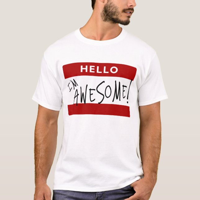 T-shirt Bonjour je suis impressionnant ! (Devant)