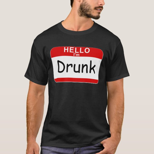T-shirt Bonjour, je suis ivre (Devant)