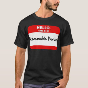 T-shirt BONJOUR.  Je suis la PERSONNE RAISONNABLE