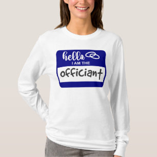 T-shirt Bonjour Je suis le Mariage officiel Badge