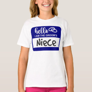 T-shirt Bonjour Je suis l'insigne du nom du Mariage de la 