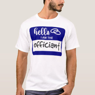 T-shirt Bonjour, je suis l'insigne du nom du Mariage offic