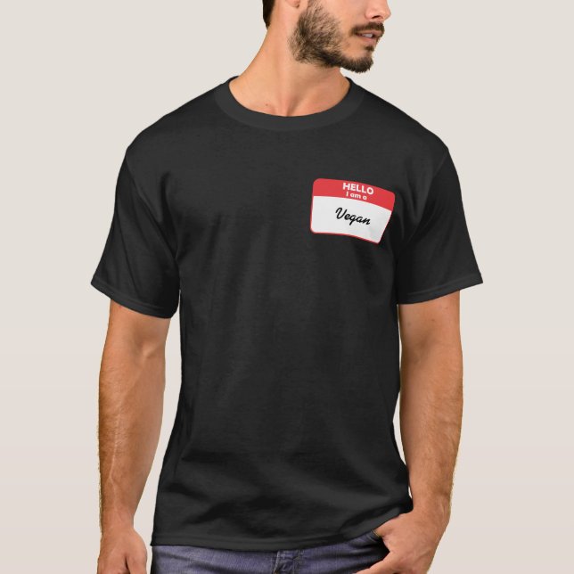 T-shirt Bonjour je suis un végétalien (Devant)
