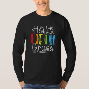 T-shirt Bonjour l'équipe de rentrée scolaire de cinquième