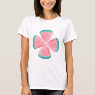 T-shirt Bonjour l'été - Tranches de pastèque en aquarelle