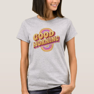 T-shirt Bonjour lettre arc-en-ciel