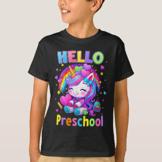 T-shirt Bonjour Licorne Enseignant École Maternelle Enfant