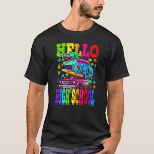 T-shirt Bonjour Lycée Monster Camion Dinosaur Retour À S