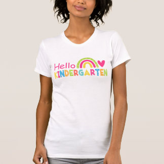 T-shirt Bonjour Maternelle Arc-en-ciel Rentrée Scolaire En