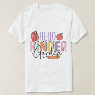 T-shirt Bonjour maternelle couleur retour à l'école
