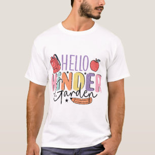 T-shirt Bonjour maternelle couleur retour à l'école