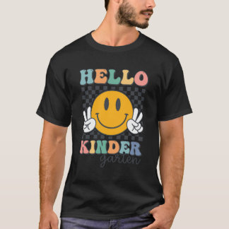 T-shirt Bonjour maternelle Retro Smile Enseignants Enfants