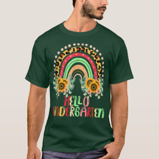 T-shirt Bonjour maternelle Tee - shirt tournesol arc-en-ci