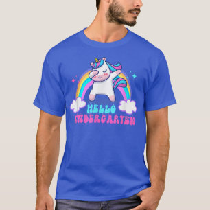 T-shirt Bonjour Maternelle Unicorne Retour À L'École Premi
