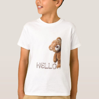 T-shirt Bonjour mignon ours Brown Teddy Bear