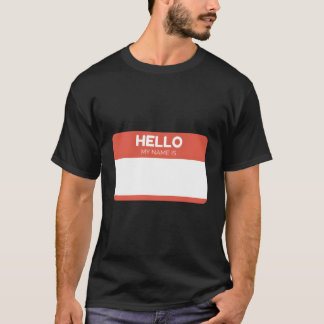 T-shirt Bonjour Mon Nom Est - Conception Vierge Personnali