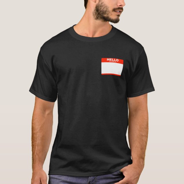 T-shirt Bonjour, mon nom est - customisé (Devant)