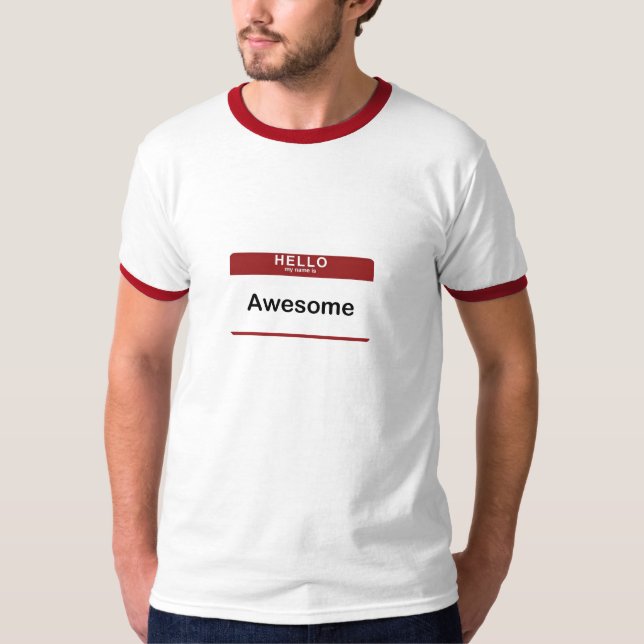 T-shirt Bonjour mon nom est impressionnant (Devant)