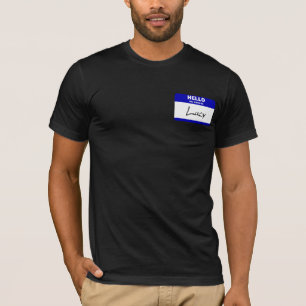T-shirt Bonjour mon nom est Lucy (bleue)