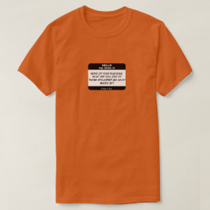 T-shirt Bonjour, Mon Nom Est Paranoïaque - Une Chemise Mis