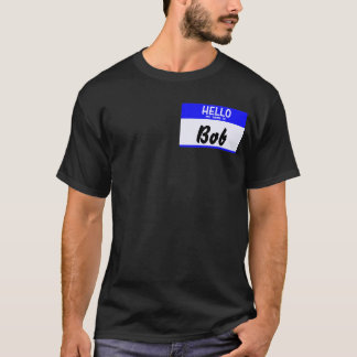 T-shirt Bonjour mon nom est pièce en t de noir de ____