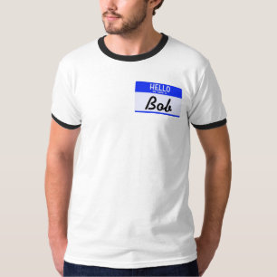 T-shirt Bonjour mon nom est pièce en t de sonnerie de