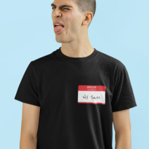 T-shirt Bonjour Mon nom est Rude ou Funny Red Personnalisa