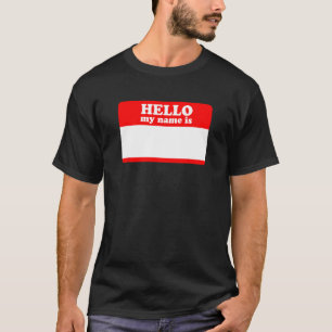 T-shirt Bonjour Mon Nom Est Sticker Chemise Écrire Sur Moi