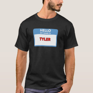 T-shirt Bonjour Mon nom est Tyler Nametag Thème