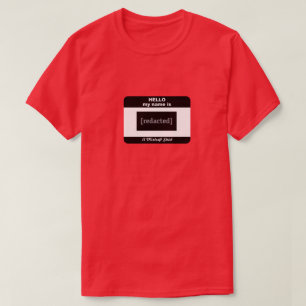 T-shirt Bonjour Mon Nom Est - Une Chemise MisterP (Couleur