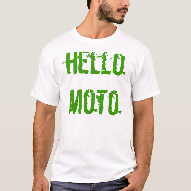 T-shirt bonjour moto (Devant)