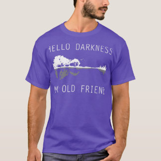 T-shirt bonjour obscurité mon vieil ami guitare