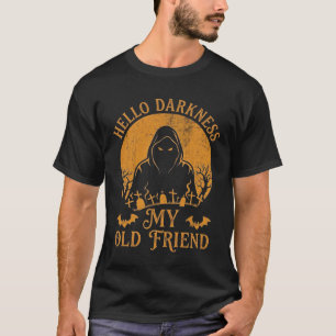 T-shirt Bonjour obscurité vieil ami Reaper Lune Orange Tom