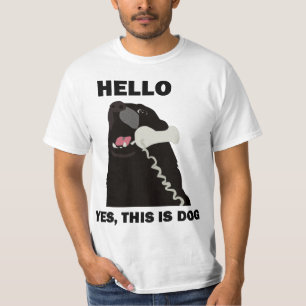 T-shirt BONJOUR OUI C'EST LE CHIEN téléphone