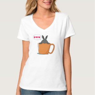 T-shirt Bonjour petit lapin gris