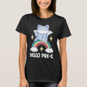 T-shirt Bonjour Pré K avec Cat pour l'école