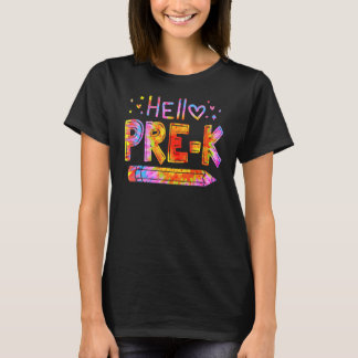 T-shirt Bonjour Pré K Enseignants Enfants Retour À L'École