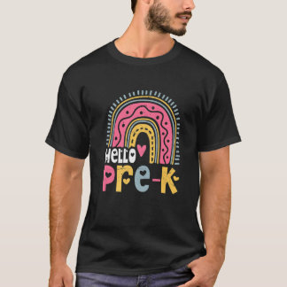 T-shirt Bonjour Pré K Premier Jour De L'École Squad