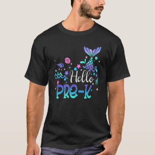 T-shirt Bonjour Pré Kinder Prek Filles Sirènes Mermazing B