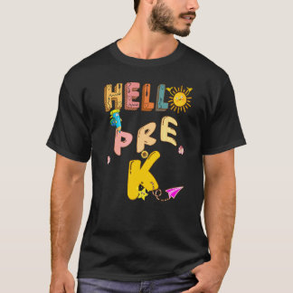 T-shirt Bonjour Pré-maternelle Me Voici Professeur d'angla