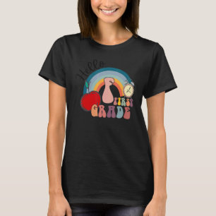 T-shirt Bonjour Première Année 1ère Année Arc-en-ciel Reto