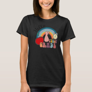 T-shirt Bonjour Première Année 1ère Année Arc-en-ciel Reto