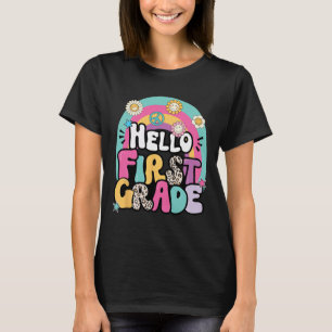 T-shirt Bonjour Première Année Byck À L'école Enseignant P