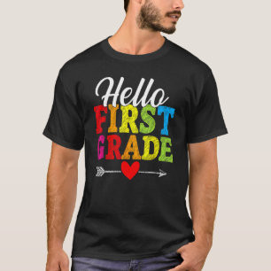 T-shirt Bonjour Première Année De Retour À L'École Étudian