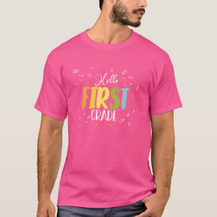 T-shirt Bonjour première année drôle de professeur de rent