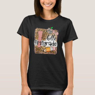 T-shirt Bonjour Première Classe Leopard Équipe 1ère Classe