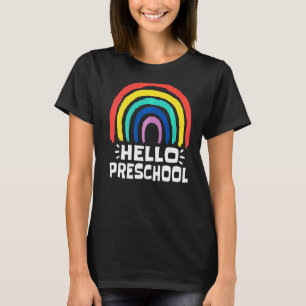 T-shirt Bonjour Préscolaire Au revoir Enseignant Élève Éco