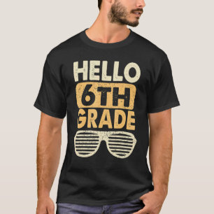T-shirt Bonjour professeur de 6e garçon 6e sixième année d