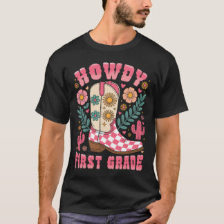 T-shirt Bonjour professeur de CE1 western Cowboy de premiè