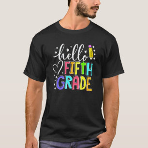 T-shirt Bonjour professeur de cinquième année de retour à
